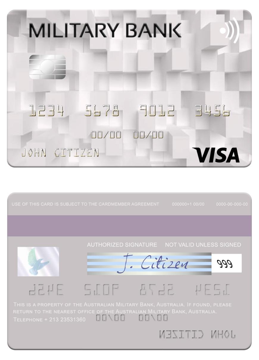Australia Australian Military Bank visa card